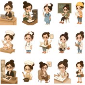 تصویر قاب گوشی دورژله مشکی مشاغل دختر ملوس 