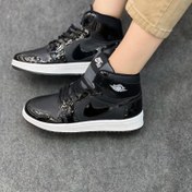 تصویر کفش بسکتبال نایک جردن وان مشکی ورنی 