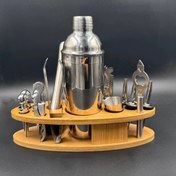 تصویر ست شیکر خارجی و مخلوط کن ۱۲تیکه اصل استیل برای ورزشکاران کیفیت عالی 