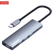 تصویر هاب USB-C اورجینال لنوو 5 در 1 مدل Lenovo Docking Station USB Type-C Hub with PD HDMI USB3.0 