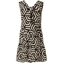 تصویر پیراهن مجلسی زنانه اسمارا طرح دار لینن 