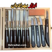 تصویر مغار و چاقو پیکر‌تراشی چوب OTENCI اوتنسی مجموعه مغار اوتنسی + جعبه چوبی