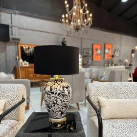 تصویر آباژور رومیزی مشکی 