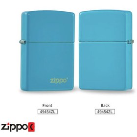 تصویر فندک زیپو اصل Zippo Classic Flat Turquoise کد 49454 Zippo Lighter Classic Flat Turquoise 49454