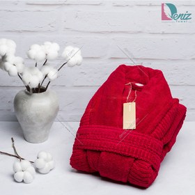 تصویر حوله تن پوش Cotton Life رنگ زرشکی 