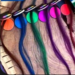 تصویر گچ مو رنگ فانتزی - سبز Hair color