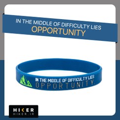 تصویر دستبند سیلیکونی IN THE MIDDLE OF DIFFICULTY LIES OPPORTUNITY (0431) 