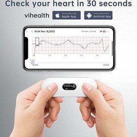 تصویر مانیتور قلب قابل حمل ECG شخصی Wellue DuoEK-S 
