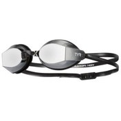 تصویر عینک شنا مردانه و زنانه آینه های سیاه خاکستری فلزی TYR 