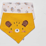 تصویر پیش بند دستمال گردنی نوزادی 2 عددی گلدوزی شده طرح Papo Sheep Embroidered Baby Bandana Bib 2 piece