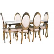 تصویر میز ناهارخوری ۴ نفره پرنس با صفحه MDF 