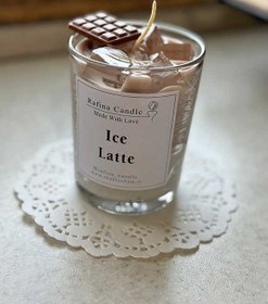 تصویر شمع لیوانی آیس لاته ICE LATTE شمع آیس لته