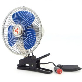 تصویر پنکه گیره‌ای مدل فندک خودرو کد 12V Car Fan 24V