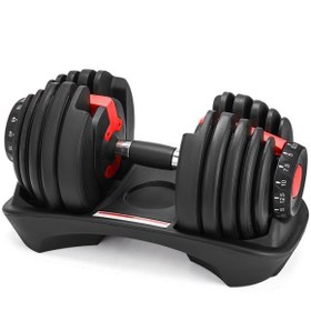 تصویر دمبل جفت با پایه بوفلکس 25 کیلویی BOWFLEX 