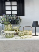 تصویر ظروف سرامیکی قلم سبز هرمس – سرویس پذیرایی و غذاخوری سرامیکی طرح قلم سبز 