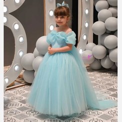 تصویر لباس پرنسسی سیندرلا دخترانه (پس کرایه) 