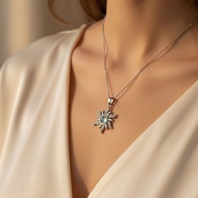 تصویر گردنبند خورشید لیزری 