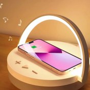 تصویر اسپیکر شارژر وایرلس چراغ خواب الدرام Earldom مدل WC28 wireless charger music lamp Earldom WC28