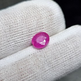 تصویر نگین سنگ یاقوت صورتی معدنی کد 36889 