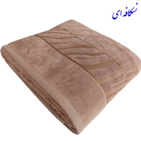 تصویر حوله حمام طرح ببر نساجی دُر هنر یزد سایز ۹۰×۱۵۰ سانتیمتر 