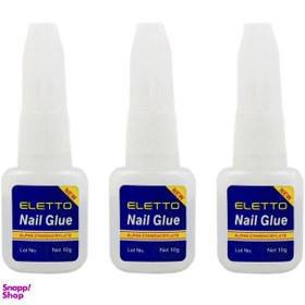 تصویر چسب ناخن مصنوعی ایلیتو مدل NG-10 وزن 10 گرم بسته 3 عددی 