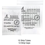 تصویر میکروتیوب 0.1 استریپ 8 تایی ریل تایم MBQ100, Gunster, ABI بسته 96 عددی Gunster Biotech, qPCR 8-Strip Tubes (MB-Q100), for stepone plus, stepone ABI