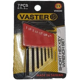 تصویر آچار آلن کوتاه واستر تایوان مدل VASTER VH030 (مجموعه 7 عددی) Folding Hex Key