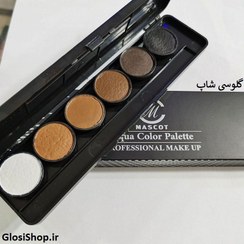 تصویر پالت 6 رنگ سایه ابرو Aqua ماسکات 
