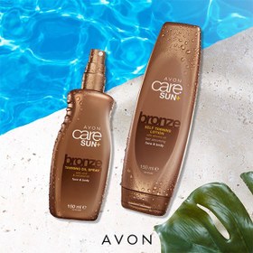 تصویر روغن برنزه کننده صورت و بدن آون ا Avon Care Sun+ Bronze Tanning Oil spray Avon Care Sun+ Bronze Tanning Oil spray