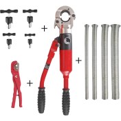 تصویر پرس لوله پنج لایه هیدرولیک کیوا سایز ۱۶ تا ۳۲ میلیمتر با پک کامل ابزار 