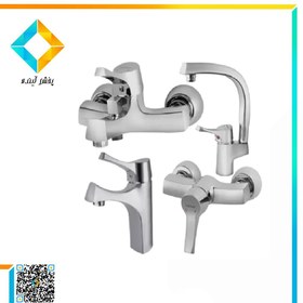 تصویر ست شیرآلات آریانا مدل کیان کروم Ariana Kian chrome faucet set