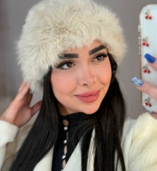 تصویر باکت روسی زنانه فری‌سایز شیک و باکیفیت کرم 