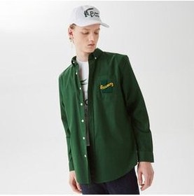 تصویر Lacoste پیراهن سبز یقه دار باریک مردانه 