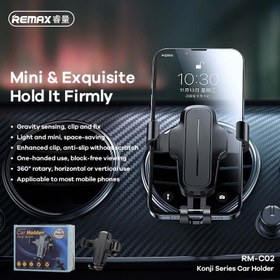 تصویر پایه نگهدارنده گوشی موبایل ریمکس مدل RM-C02 ا Remax RM-C02 Konji Series Car Holder Remax RM-C02 Konji Series Car Holder