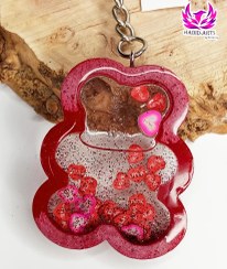 تصویر سر کلیدی خرس ولنتاین آکواریومی رزینی 