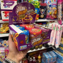 تصویر پاستیل لیوانی به همراه سس ترش در سه طعم sour juicy 