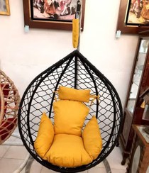 تصویر تاب ریلکسی گرد زنبوری با جنس فلز 