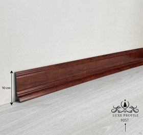 تصویر قرنیز طرح چوب گردویی پی وی سی 10cm کد 1057 