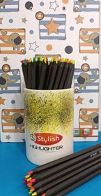 تصویر مداد هایلایتر استایلیش - سبز ا Stylish highlighter pencil Stylish highlighter pencil