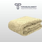 تصویر پتو یک نفره گلبافت کد 35040 رنگ کرم گل برجسته 