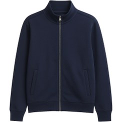 تصویر سویشرت سرمه ای 