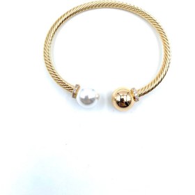 تصویر دستبند طرح دیوید یورمن گوی و مروارید David Yurman Orb and Pearl Design Bracelet