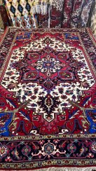 تصویر فرش دستباف جفت نه متری هریس (نقشه لچک ترنج کرم) 