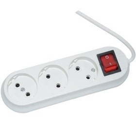 تصویر سه راهی برق کلید دار نسیم کابل 2 متری Nasim 3-Outlet Power Strip with Cable 2M