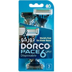تصویر خود تراش 6 لبه دورکو بسته 3 عددی (سری جدید) ا Dorco Pace 6 Shave Blade For Men Pack Of 3 Dorco Pace 6 Shave Blade For Men Pack Of 3