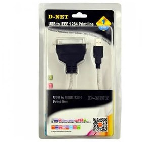 تصویر تبدیل USB به Parallel سنترونیکس دی نت D-NET USB To 36pin/M Centronics Printer Converted Cable