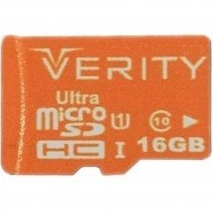 تصویر کارت حافظه MicroSD وریتی مدل 95MBps Class 10 U1 ظرفیت 16GB VERITY MicroSDHC Class 10 U1 95MB/S Memory Card 16GB