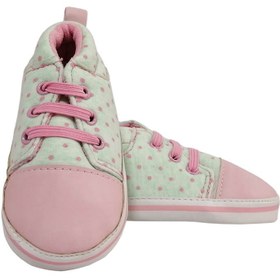 تصویر کفش نوزادی دخترانه طرح آل استار خالدار سبز-صورتی کوکالو Cocalo Cocalo Green-Pink Spotted AllStar Baby Girl Shoes