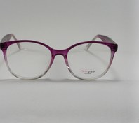 تصویر عینک بلوکات مخصوص مطالعه و کامپیوتر رنگ بنفش با جلد و دستمال 