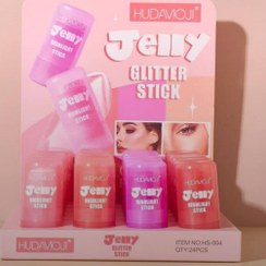 تصویر هایلایتر ژله ای هدی موجی صورتی روشن 